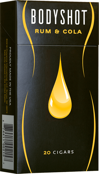 BODYSHOT CIGAR RUM/COLA     10/20PK