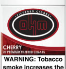 OHM FILTERED CIGAR CHERRY   10/20PK