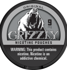 GRIZZLY NIC PCH ORIGINAL 9MG   5CAN