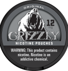 GRIZZLY NIC PCH ORIGINAL 12MG  5CAN