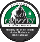 GRIZZLY NIC PCH WINTERGRN 6MG