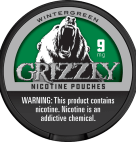 GRIZZLY NIC PCH WINTERGRN 9MG  5CAN