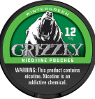 GRIZZLY NIC PCH WNTRGRN 12MG   5CAN