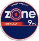 ZONE PCH TOBACCO 9MG           5CAN