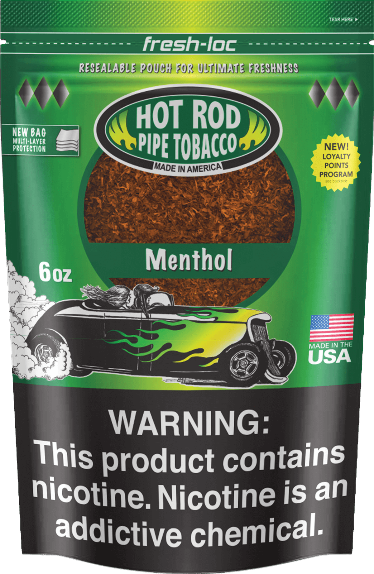 HOT ROD TOB MENTHOL             6OZ
