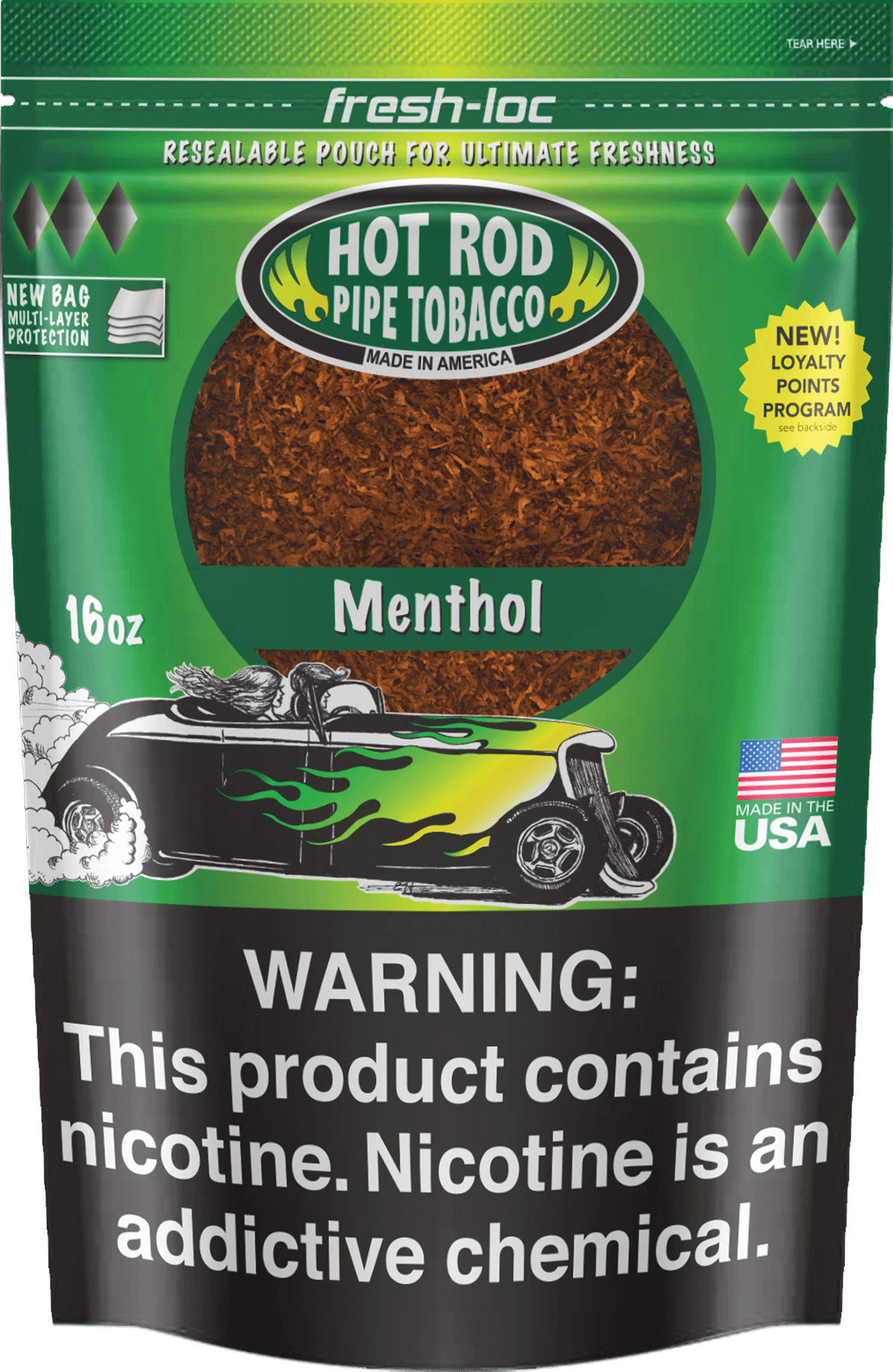 HOT ROD TOB MENTHOL            16OZ