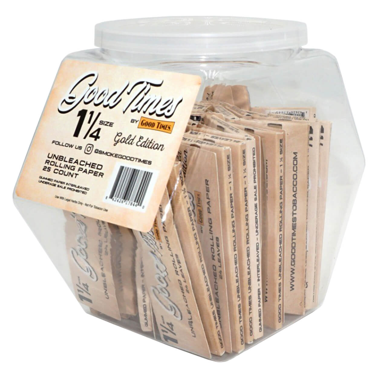 GOOD TIMES PAPER 1.25 GOLD UNB 25CT