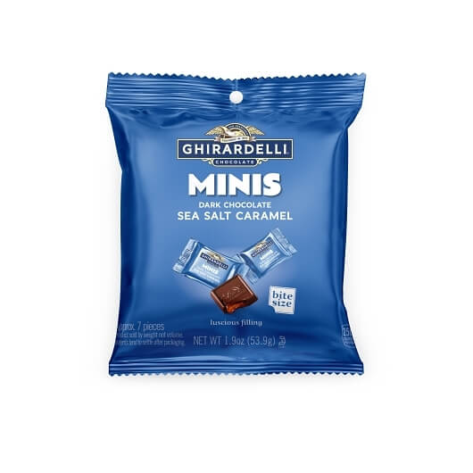 GHIR DARK CHOC CARMEL MINI PCH 12CT