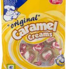 CARAMEL CREAMS PEG BAG          4OZ