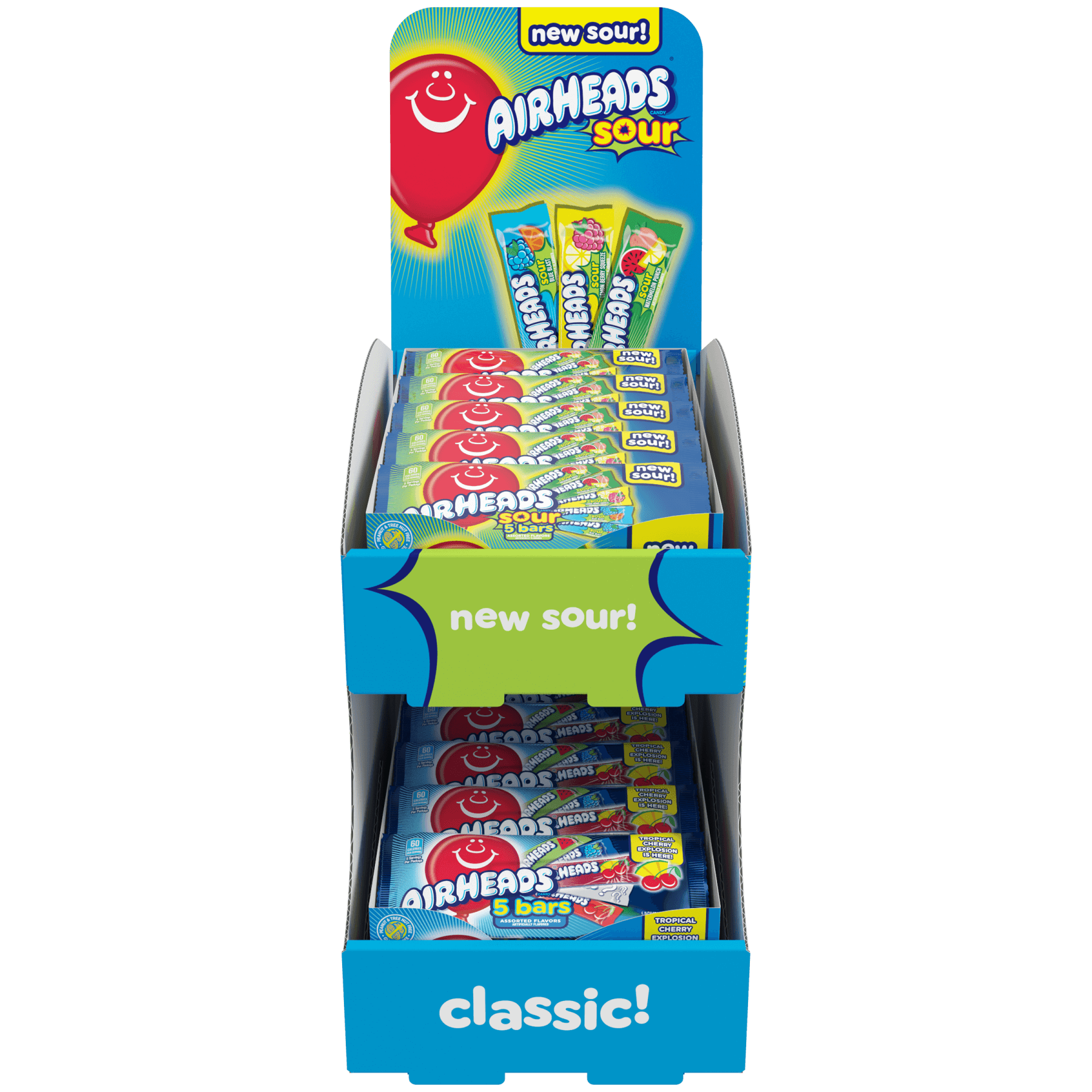 SI AIRHEADS 5 BAR MIXED 36CT