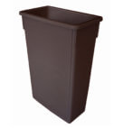 TRASH CAN 23 GAL BRN PLTCO23B  1CT