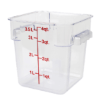 CONTAINER 4QT SQ CLEAR         1CT