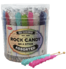 ROCK CANDY ASSORTED POPS JAR   36CT