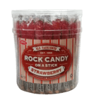 ROCK CANDY RED STRAWBERRY POPS 36CT
