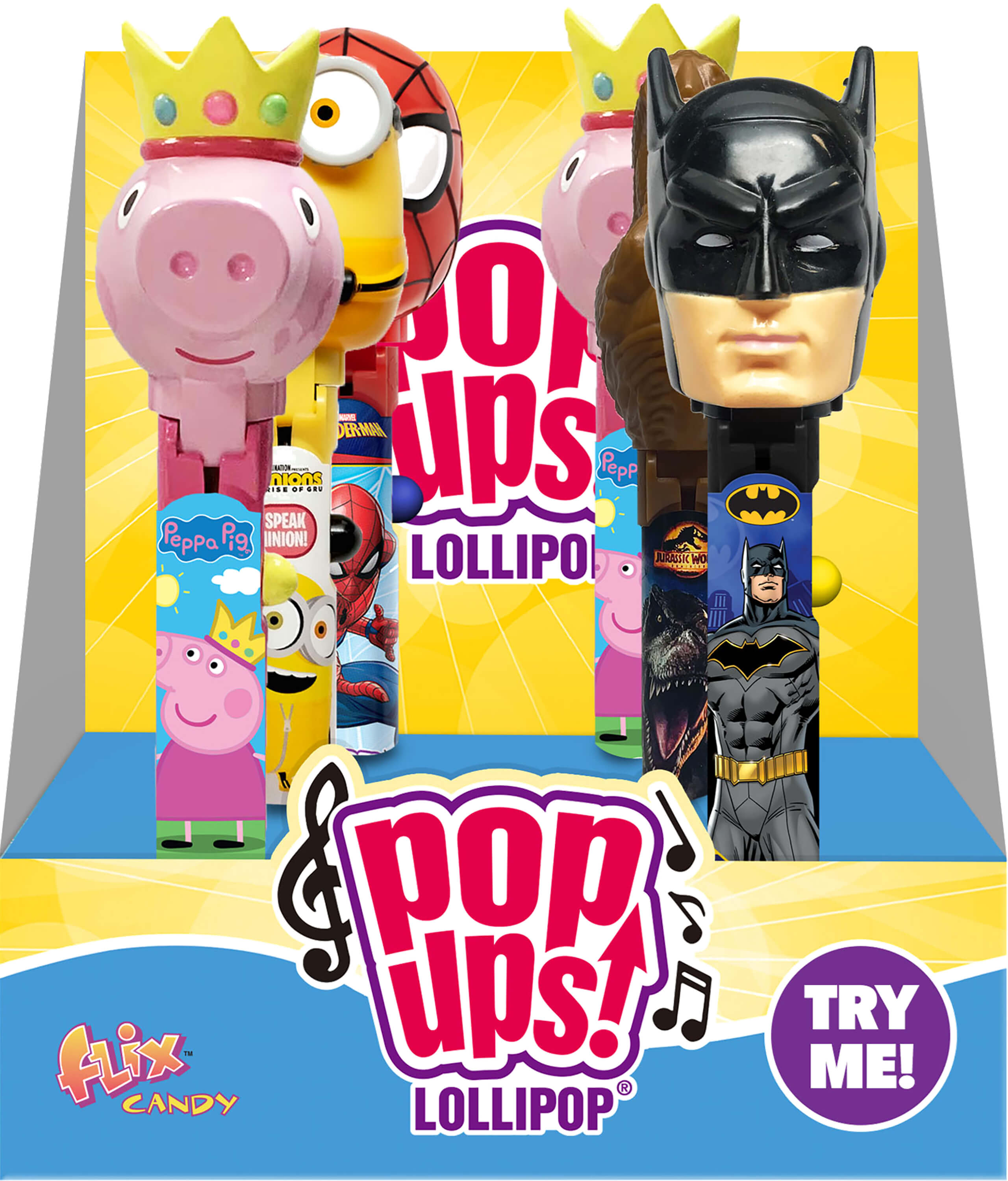 FLIX ASST POPUPS LOLLIPOP TALKR 6CT