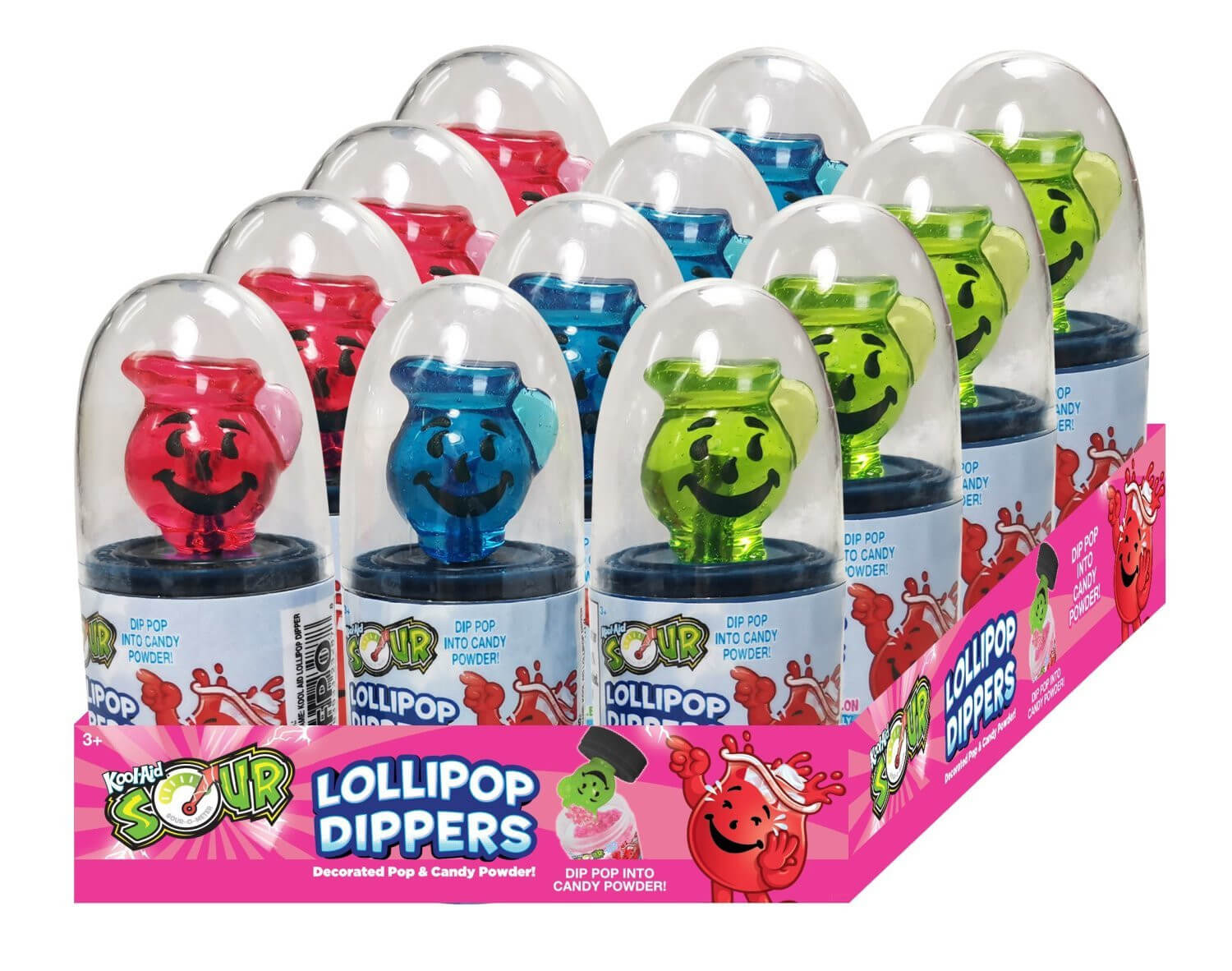 KOOL AID SOUR LOLLIPOP DIPPERS 12CT