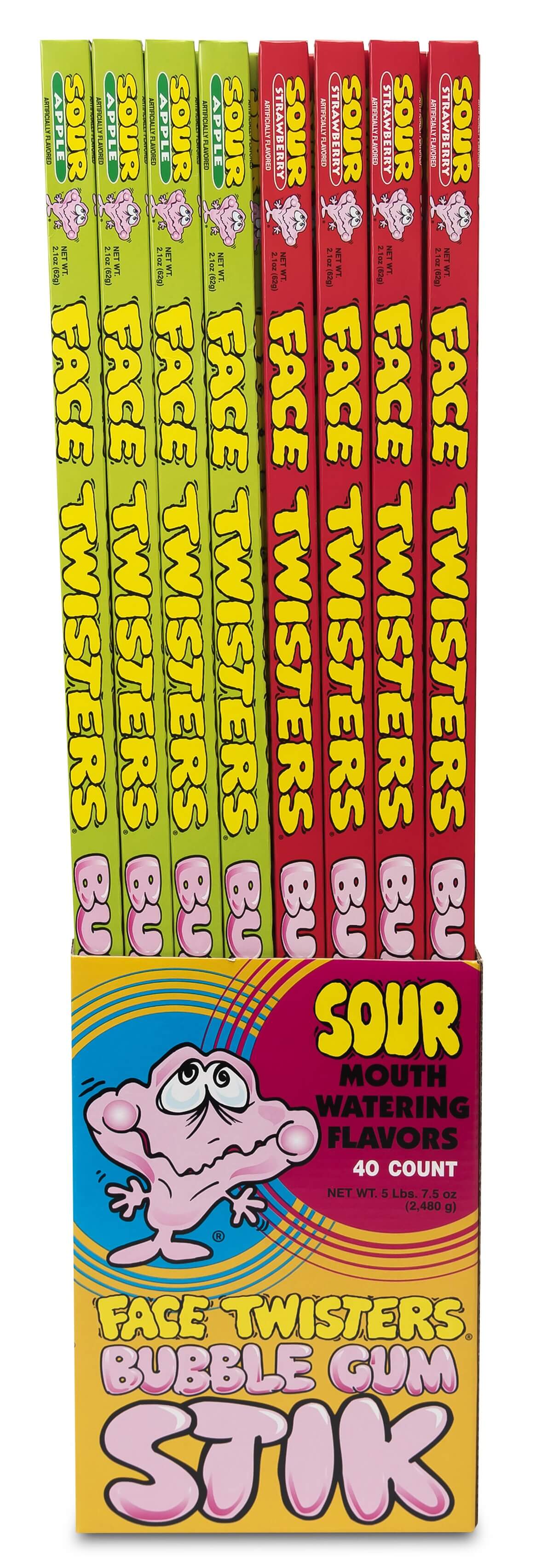 SI BIG STICK SOUR BUBBLE GUM 40CT