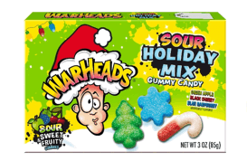WARHEADS GUMMY HOLIDAY SOUR TB 12CT