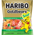 HARIBO SOUR GOLD BEARS PEG    4.5OZ