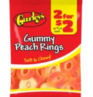 GURLEY GUMMY PEACH RING 2/$2   12CT