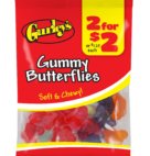 GURLEY GUMMY BUTTERFLIES 2/$2  12CT