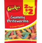 GURLEY GUMMY BRITEWORMS 2/$2   12CT