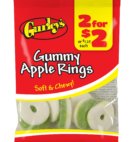 GURLEY GUMMY APPLE RINGS 2/$2  12CT