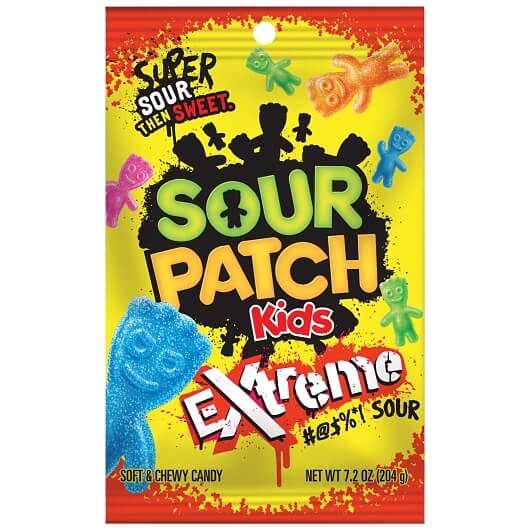 SOUR PATCH EXTREME PEG BAG    7.2OZ