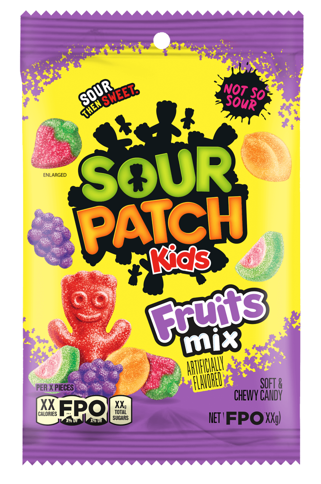 SOUR PATCH KID ASST FRUITS   7.35OZ