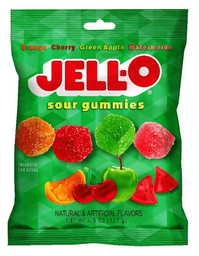 JELLO GUMMI SOUR CUBES        4.5OZ