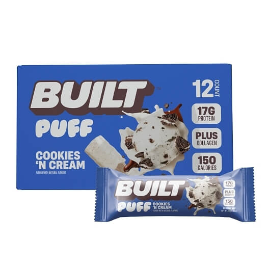 BUILT WHT CHOC CKIE/CRM PUFF 12CT