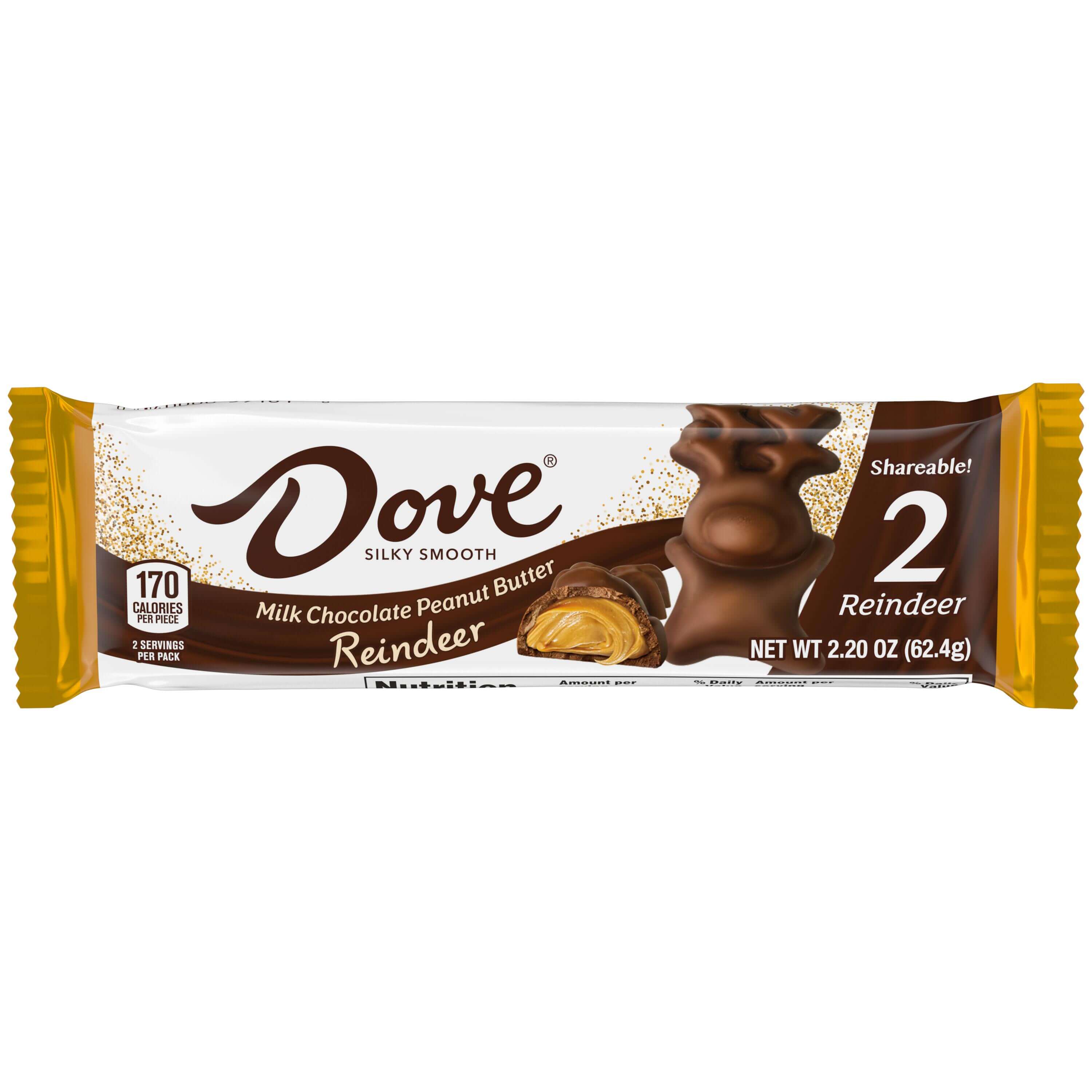 DOVE PEANUT BUTTER REINDEER SS 24CT