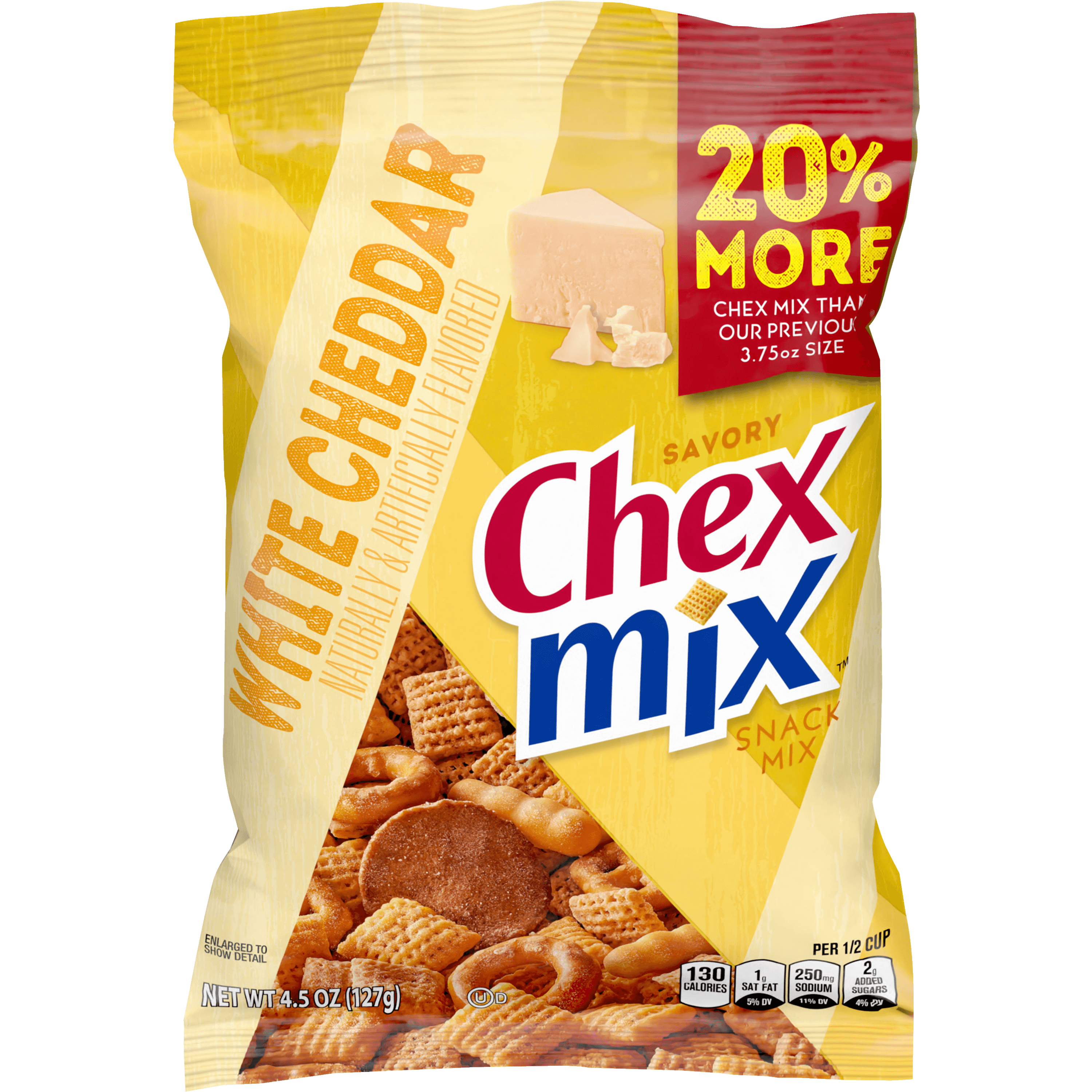 CHEX MIX WHITE CHEDDAR 8CT