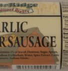 SR SUMMER SAUSAGE GARLIC       12OZ