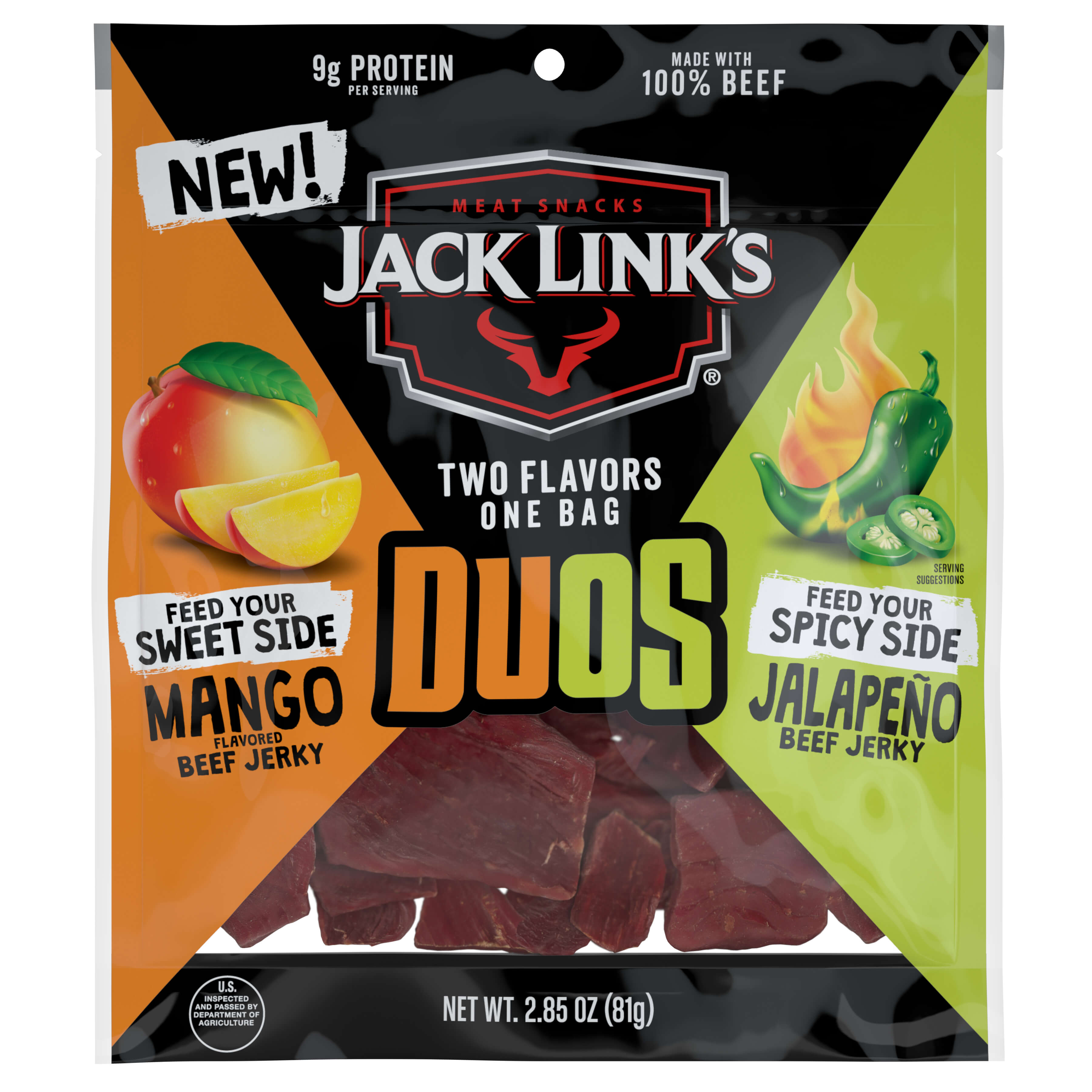JL JALAPENO/MANGO BEEF JERKY 3.25OZ