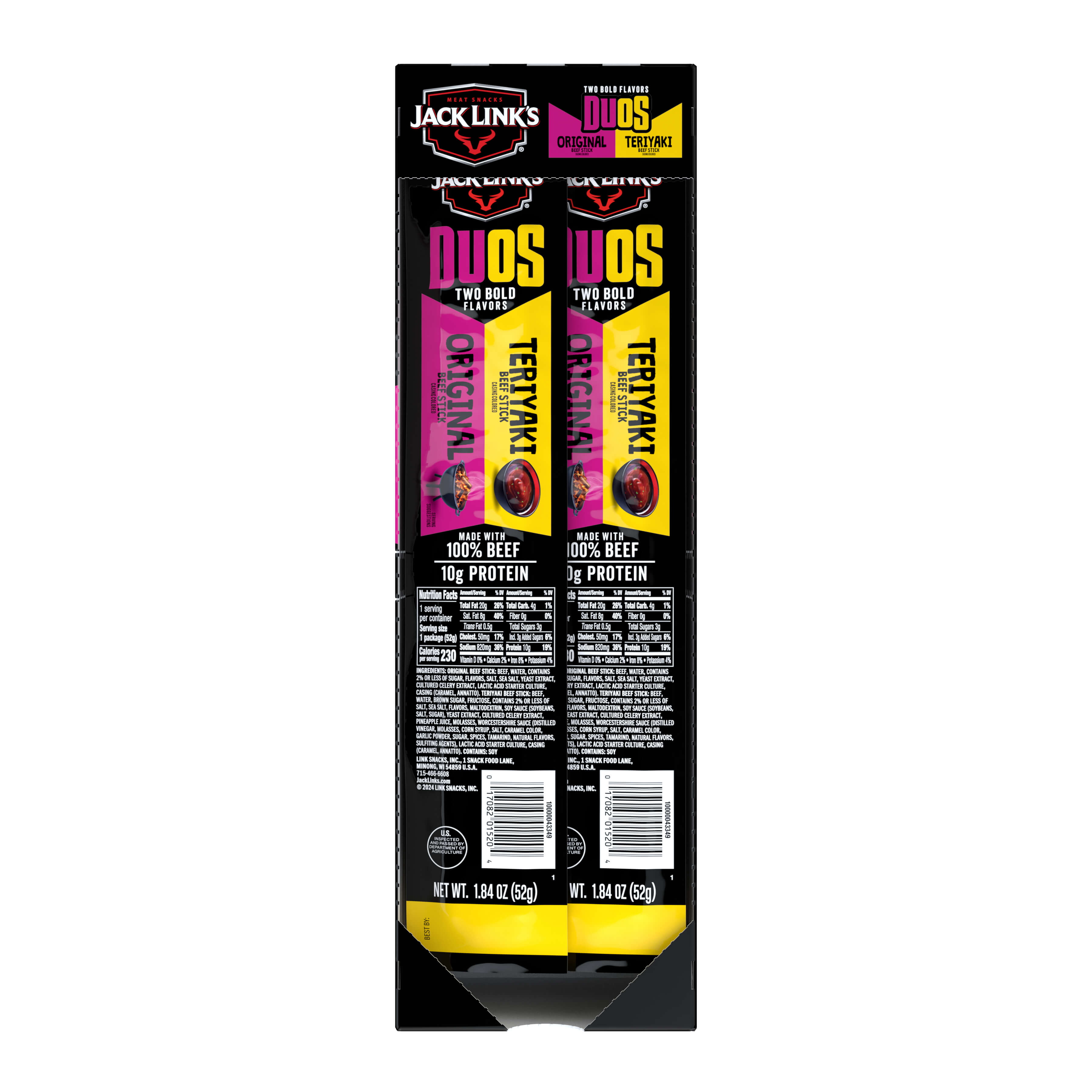 JL ORIG/TERIYAKI BEEF STICKS   10CT