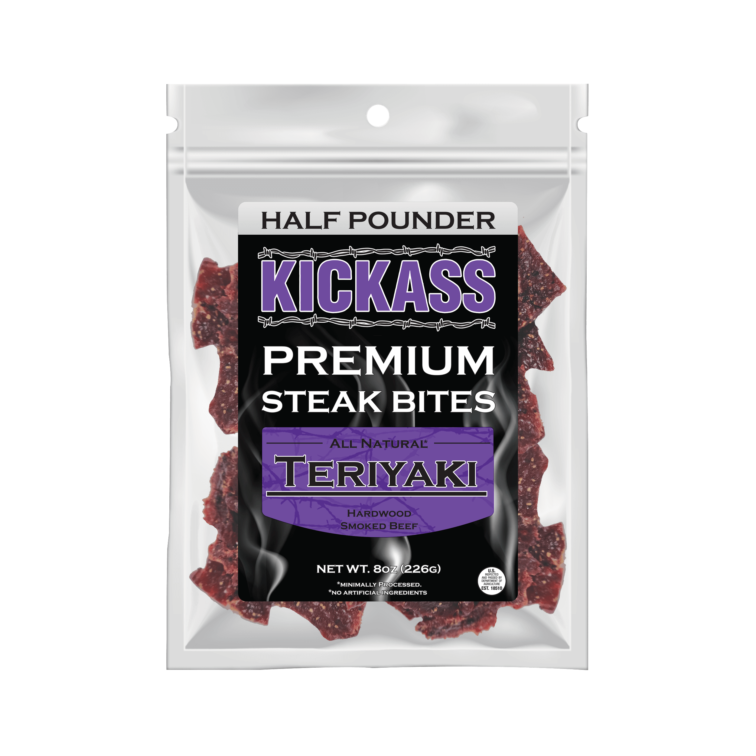 KICK ASS PREM STK BITE TERYAKI 8OZ