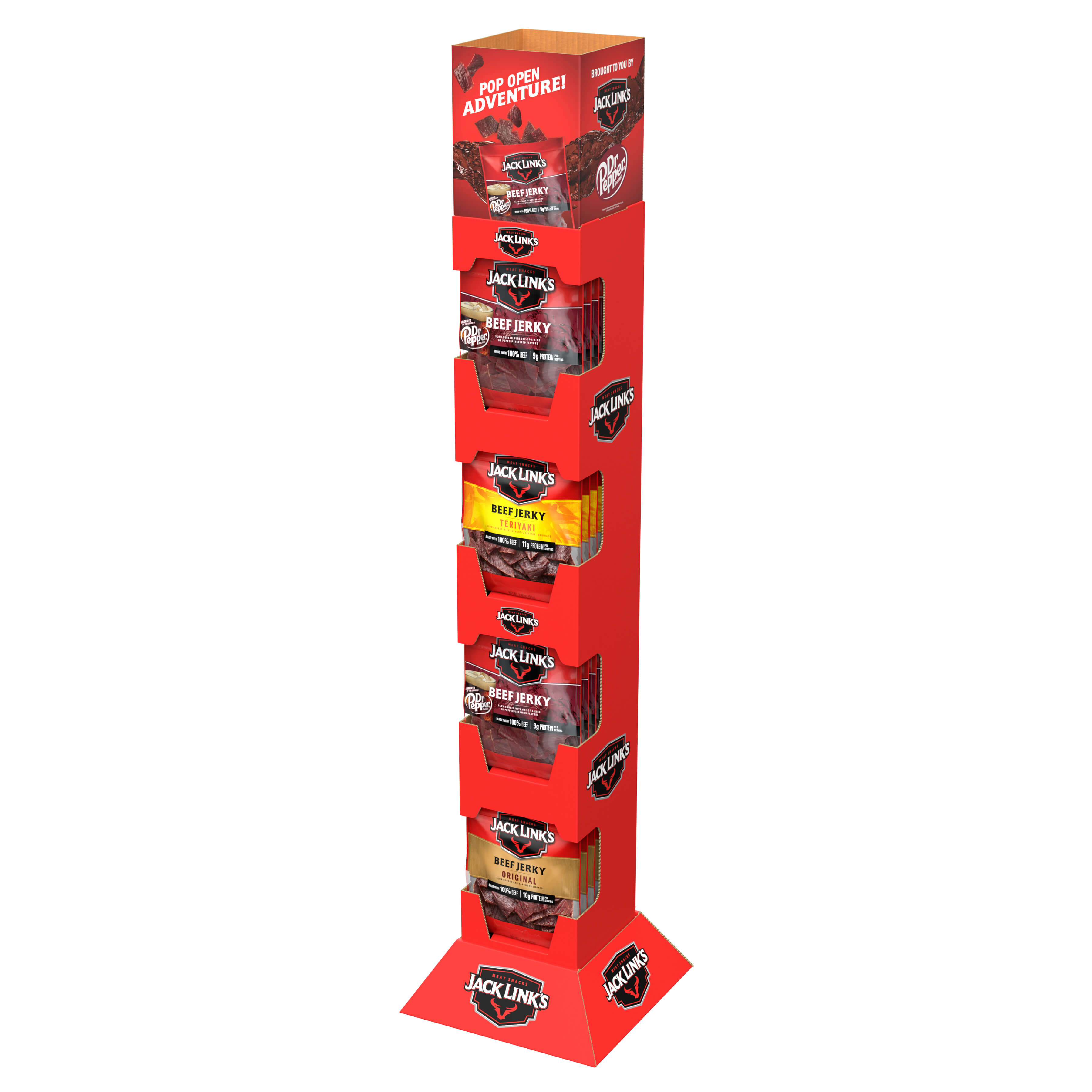JL MIXED BEEF JERKY TOWER DSP  32CT
