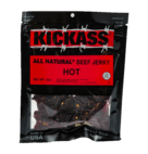 KICK ASS HOT BEEF JERKY BAGS  6/3OZ