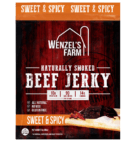 WENZEL BEEF JERKY SWT/SPICY     3OZ