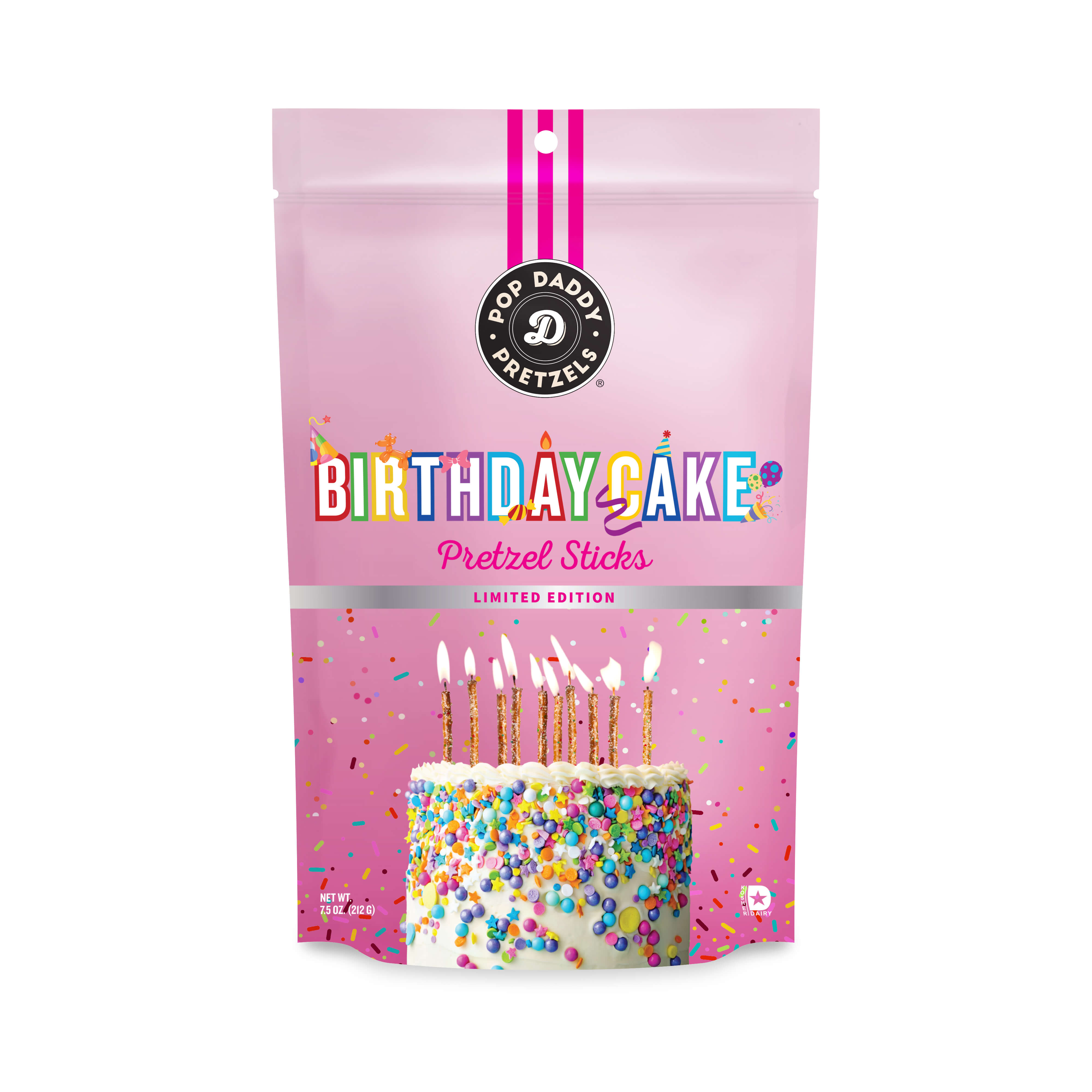 POP DADDY PRETZELS B-DAY CAKE  7.5Z