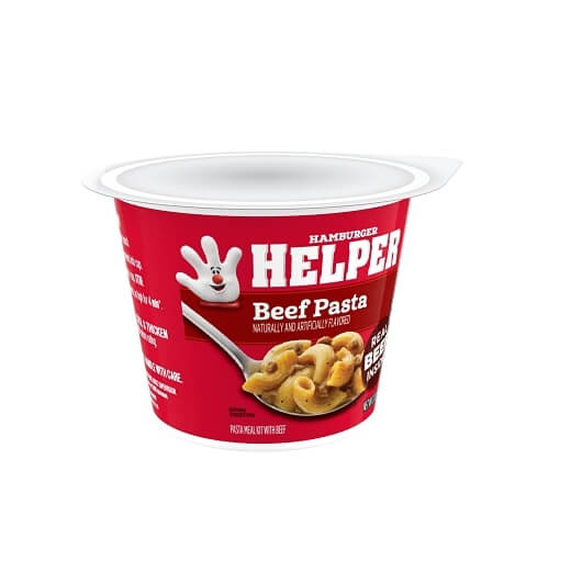 HAMB HELPER CUP BEEF PASTA 6/2OZ