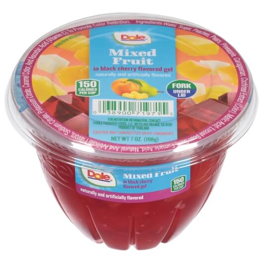 DOLE 7OZ FRUIT IN BLK CHRY JEL 12CT