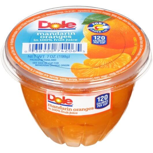 DOLE 7OZ MANDARIN ORANGES 12CT