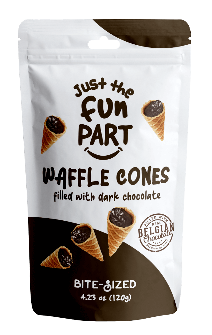 WAFFLE CONES MINI DARK CHOC     6CT
