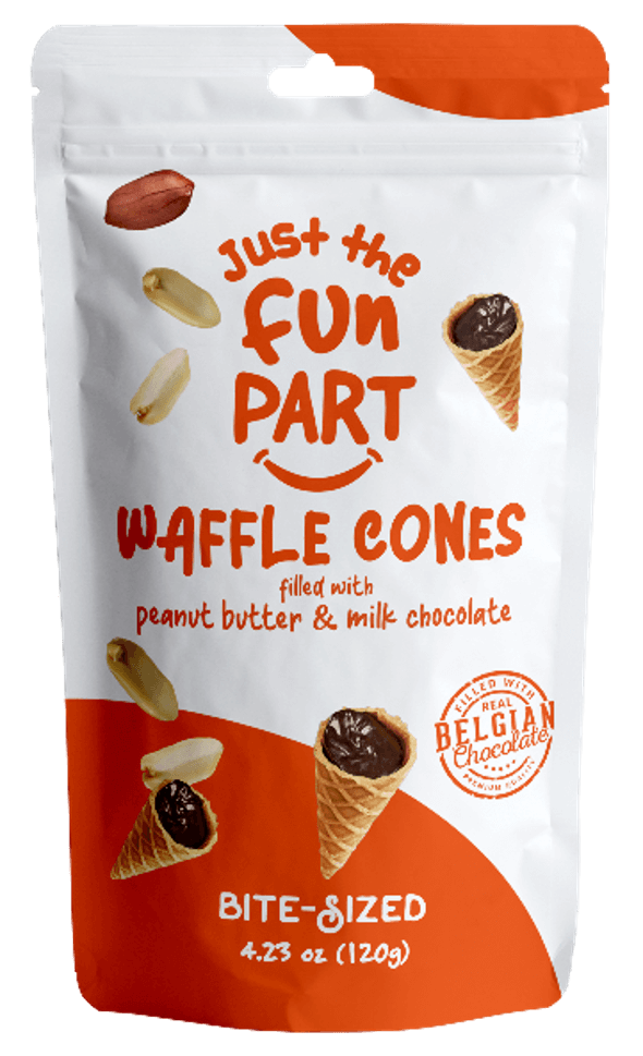 WAFFLE CONES MINI MILK CHOC/PB  6CT