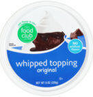 WHIPPED TOPPING FOOD CLUB       8OZ