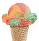 ICE CREAM RAINBOW SHERBET      3GAL