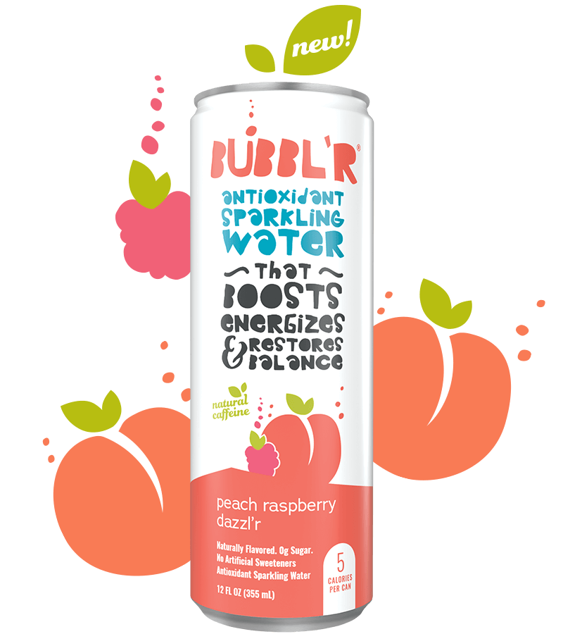 BUBBLR PEACH RASPBERRY DAZZLR 12CT