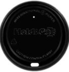 LID PL BLACK DOME SIP HLD/GO 12/100